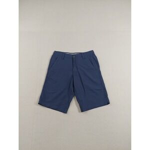 Under Armour Men Short 30 Blue HeatGear Flat Front Golf Performance Classic Fit